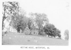 c1940 photo of Fairfax Meeting House and Cemetery